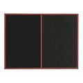 United Visual Products Slim Style Indoor Enclosed Corkboard, 48 UVRDS48SBH-SATIN-BUFF